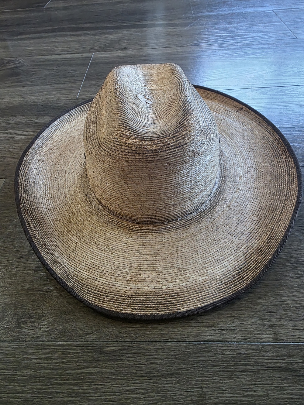 Jason Aldean by Resistol Burnt Palm Straw Cowboy Hat Wide Brim Sz 7